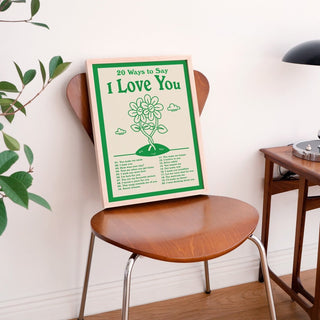 20 Ways To Say 'I Love You' Print - Art Prints - Kinder Planet Company