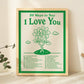 20 Ways To Say 'I Love You' Print - Art Prints - Kinder Planet Company