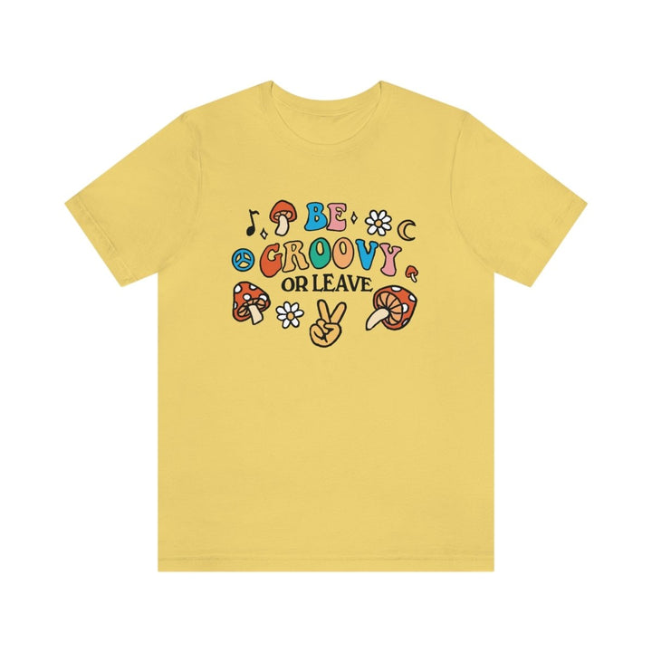 'Be Groovy Or Leave' Retro Tshirt - T-shirts - Kinder Planet Company