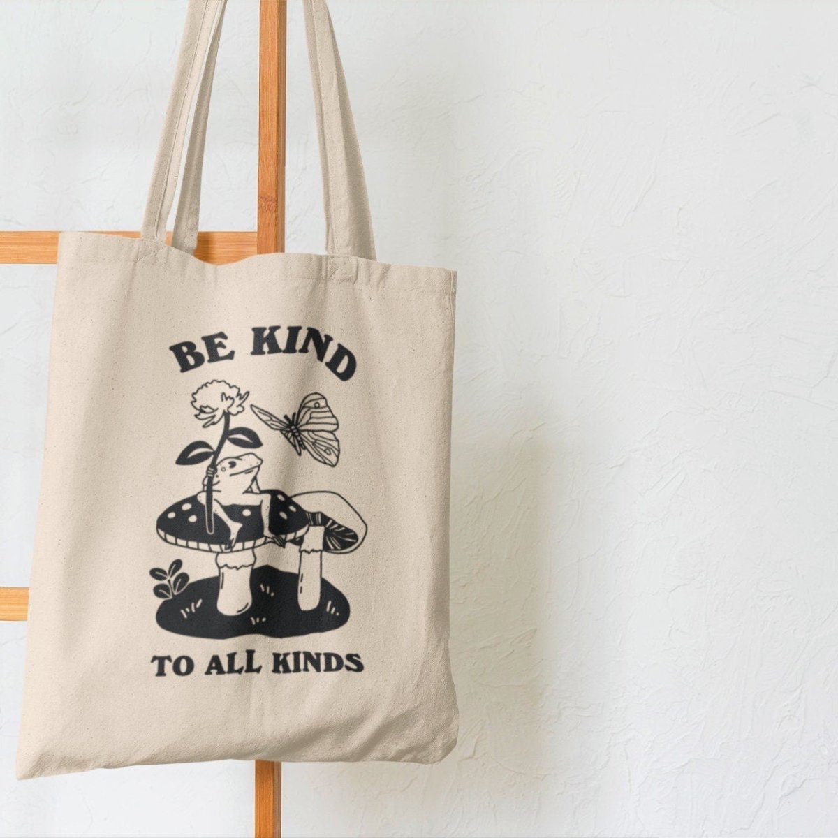 'Be Kind' Frog And Butterfly Tote - Tote Bags & Phone Cases - Kinder Planet Company