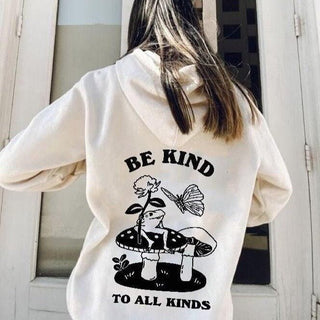 'Be Kind To All Kinds' Frog Butterfly Hoodie - Sweatshirts & Hoodies - Kinder Planet Company