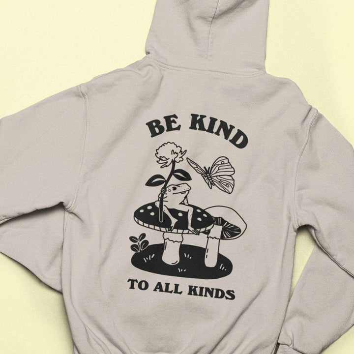 'Be Kind To All Kinds' Frog Butterfly Hoodie - Sweatshirts & Hoodies - Kinder Planet Company