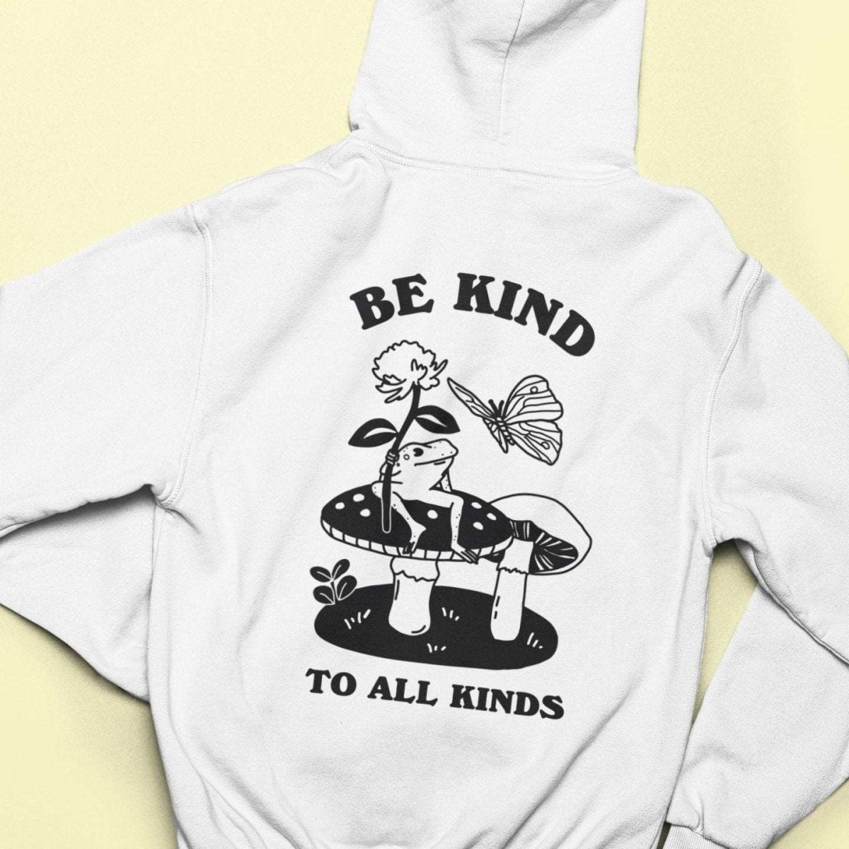 'Be Kind To All Kinds' Frog Butterfly Hoodie - Sweatshirts & Hoodies - Kinder Planet Company