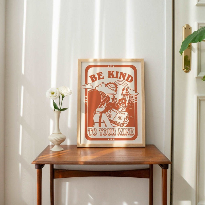 'Be Kind To Your Mind' Print - Art Prints - Kinder Planet Company