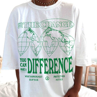 'Be The Change' Retro Environmental Tshirt - T-shirts - Kinder Planet Company