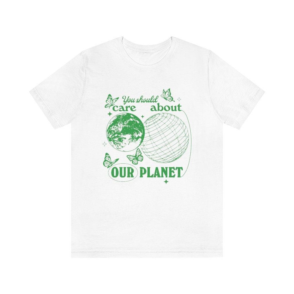 'Care About Our Planet' Earth Day Tshirt - T-shirts - Kinder Planet Company