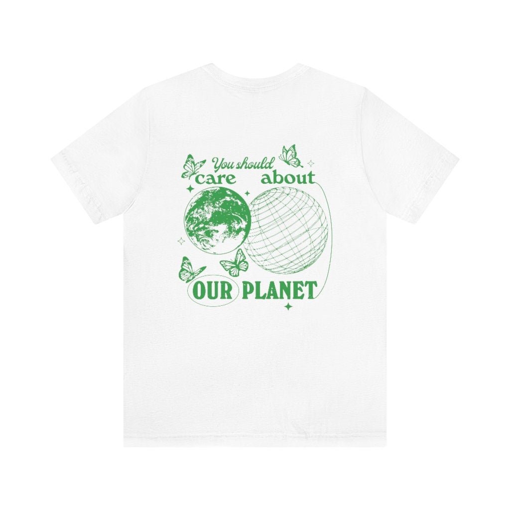 'Care About Our Planet' Environmental Tshirt - T-shirts - Kinder Planet Company