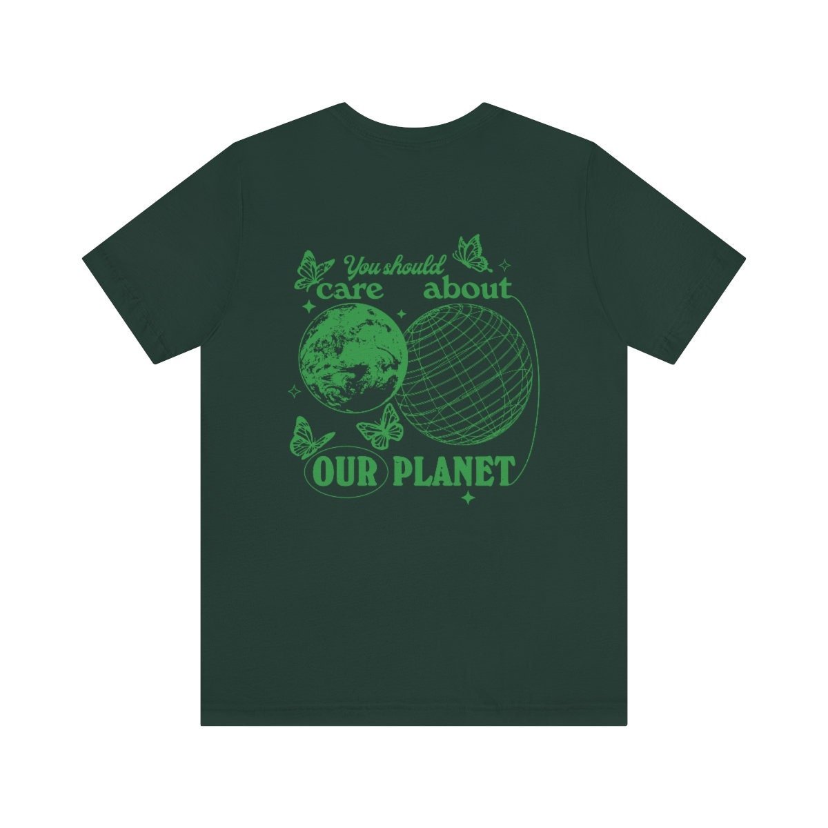 'Care About Our Planet' Environmental Tshirt - T-shirts - Kinder Planet Company