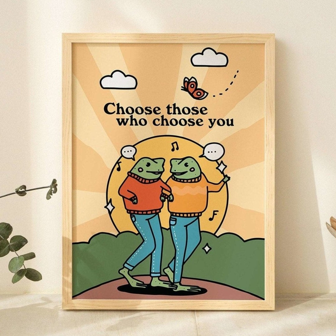 'Choose You' Friendship Frog Print - Art Prints - Kinder Planet Company