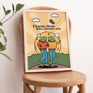 'Choose You' Friendship Frog Print - Art Prints - Kinder Planet Company