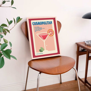 'Cosmopolitan' Cocktail Recipe Print - Art Prints - Kinder Planet Company