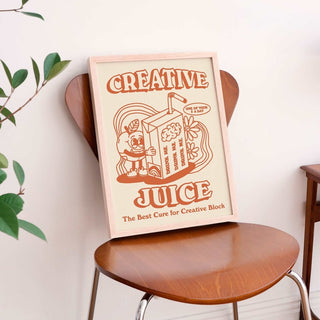 'Creative Juice' Burnt Orange Print - Art Prints - Kinder Planet Company