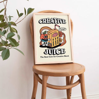 'Creative Juice' Full Color Retro Print - Art Prints - Kinder Planet Company