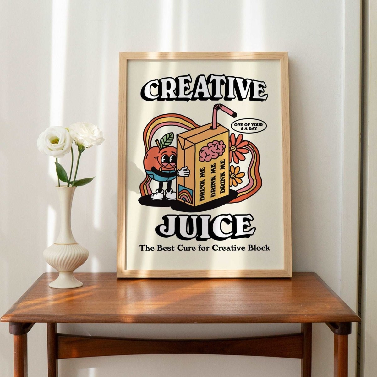 'Creative Juice' Full Color Retro Print - Art Prints - Kinder Planet Company