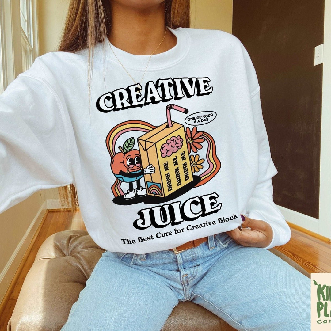 'Creative Juice' Trendy Retro Sweatshirt - Sweatshirts & Hoodies - Kinder Planet Company