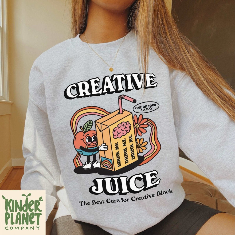 'Creative Juice' Trendy Retro Sweatshirt - Sweatshirts & Hoodies - Kinder Planet Company