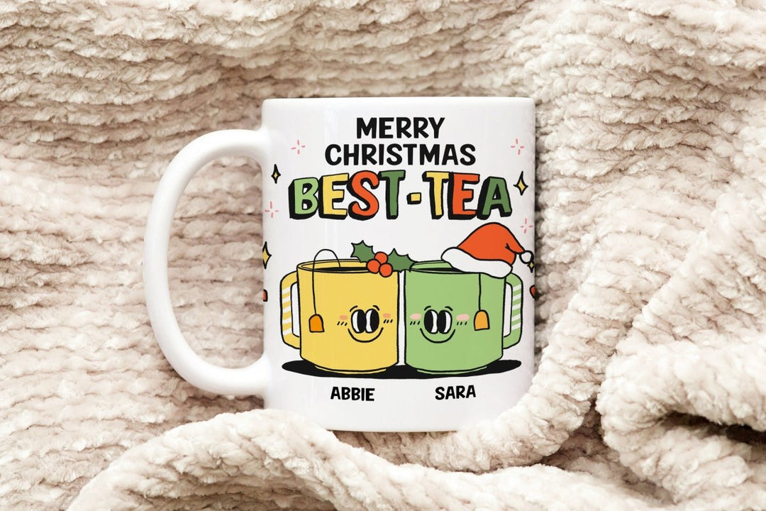 Custom 'Best-Tea' Christmas Friend Mug - Mugs - Kinder Planet Company