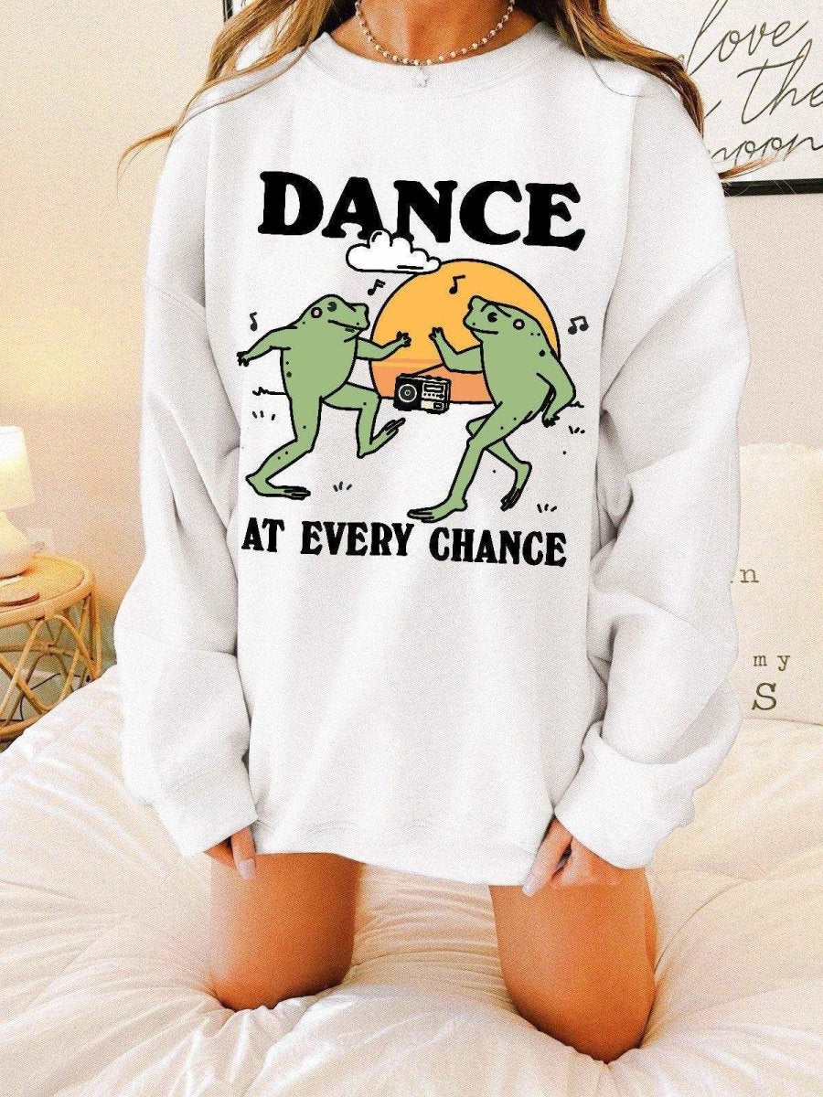 'Dance At Every Chance' Frog Sweatshirt - Sweatshirts & Hoodies - Kinder Planet Company