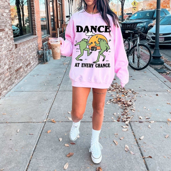 'Dance At Every Chance' Frog Sweatshirt - Sweatshirts & Hoodies - Kinder Planet Company