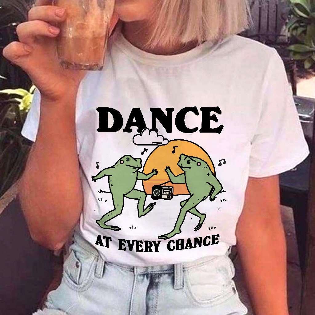 'Dance At Every Chance' Frog Tshirt - T-shirts - Kinder Planet Company