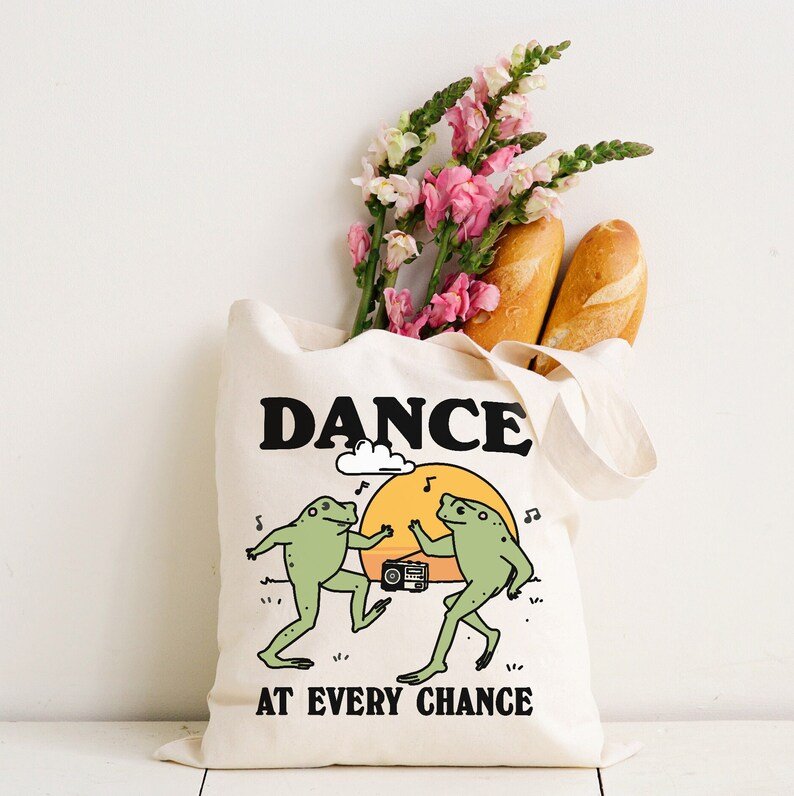 'Dance At Every Chance' Tote Bag - Tote Bags & Phone Cases - Kinder Planet Company