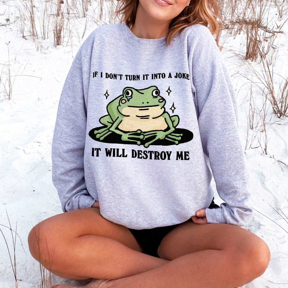 'Destroy Me' Funny Frog Sweatshirt - Sweatshirts & Hoodies - Kinder Planet Company