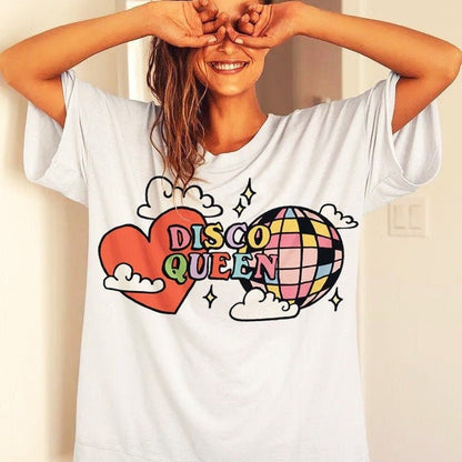 'Disco Queen' Groovy 80s Tshirt - T-shirts - Kinder Planet Company
