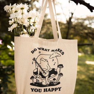 'Do What Makes You Happy' Banjo Frog Tote - Tote Bags & Phone Cases - Kinder Planet Company