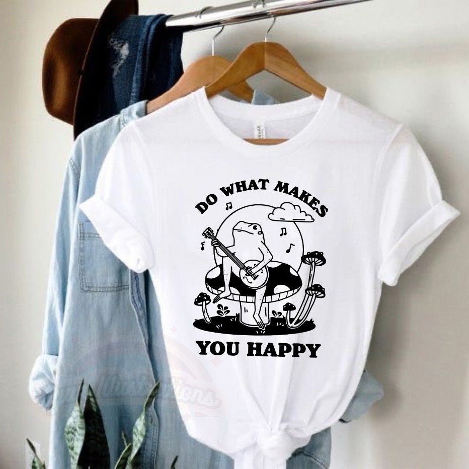 'Do What Makes You Happy' Frog Tshirt - T-shirts - Kinder Planet Company