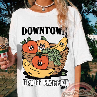 'Downtown Fruitmarket' Tshirt - T-shirts - Kinder Planet Company