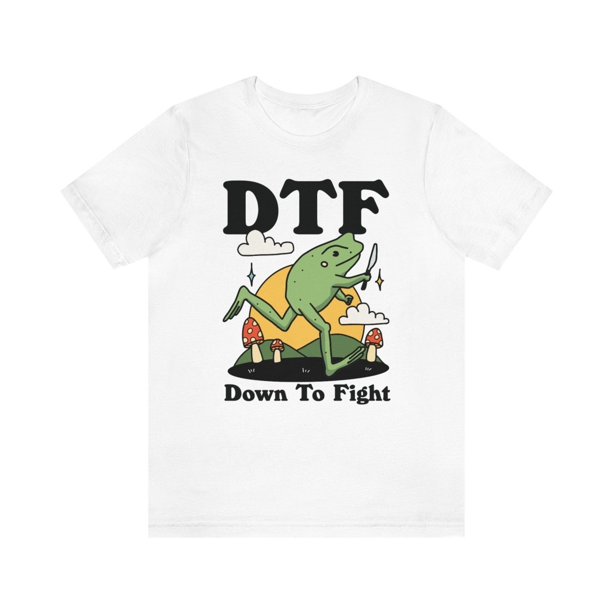 'Dtf Down To Fight' Funny Frog Shirt - T-shirts - Kinder Planet Company