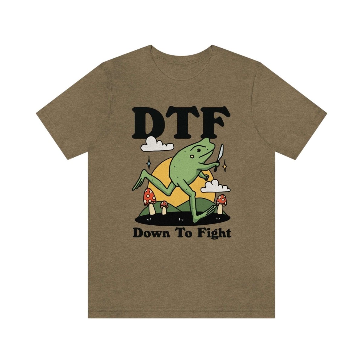 'Dtf Down To Fight' Funny Frog Shirt - T-shirts - Kinder Planet Company