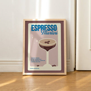 'Espresso Martini' Cocktail Recipe Print - Kinder Planet Company