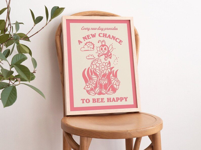 Framed "A New Chance To Be Happy" Print - Framed Prints - Kinder Planet Company