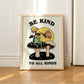 Framed "Be Kind to All Kinds" Print - Framed Prints - Kinder Planet Company