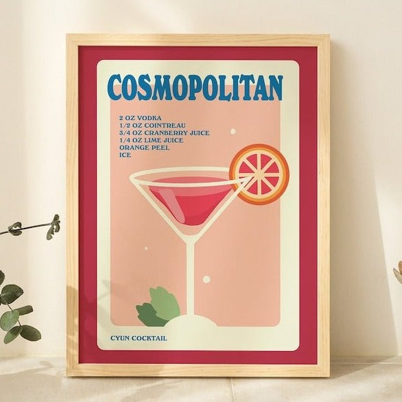 Framed "Cosmopolitan" Print - Framed Prints - Kinder Planet Company