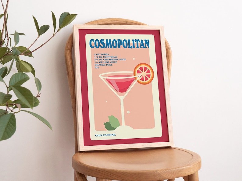 Framed "Cosmopolitan" Print - Framed Prints - Kinder Planet Company