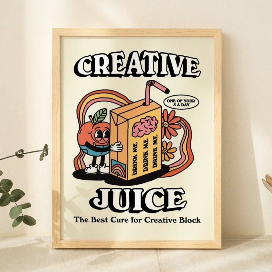 Framed "Creative Juice" Print - Framed Prints - Kinder Planet Company