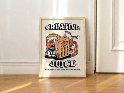 Framed "Creative Juice" Print - Framed Prints - Kinder Planet Company