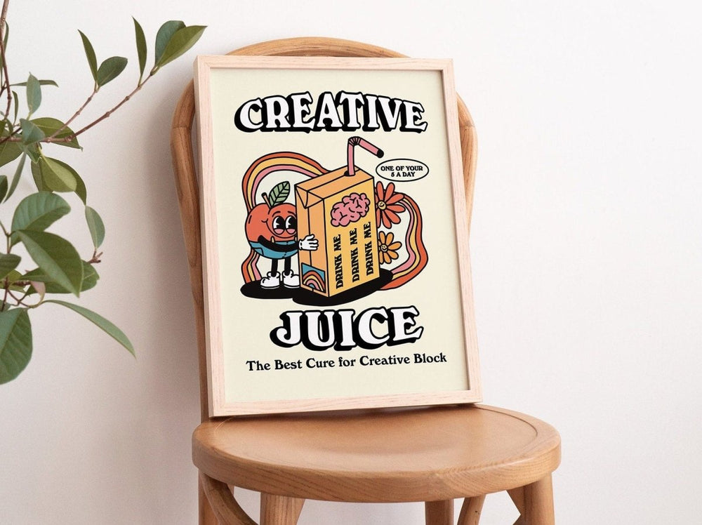 Framed "Creative Juice" Print - Framed Prints - Kinder Planet Company