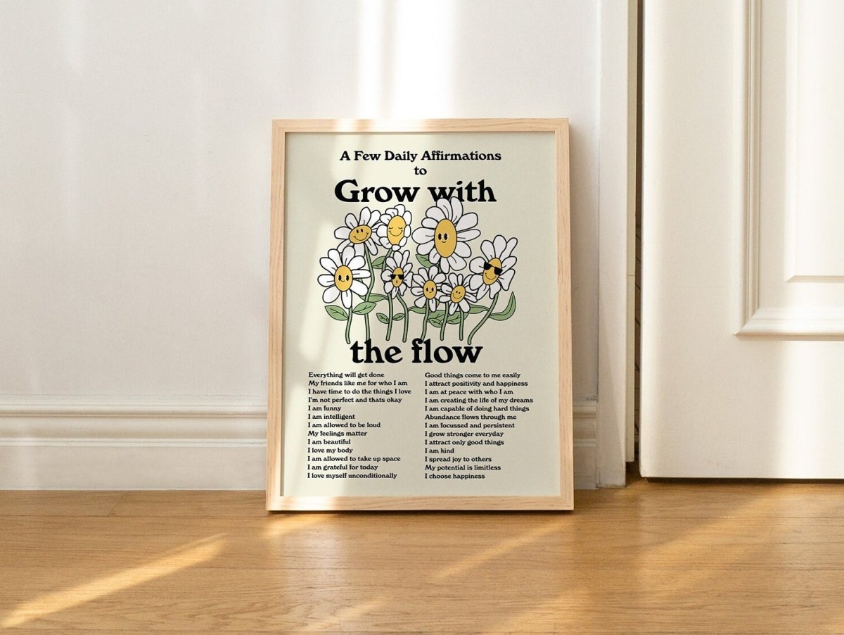 Framed "Grow With the Flow" Print - Framed Prints - Kinder Planet Company