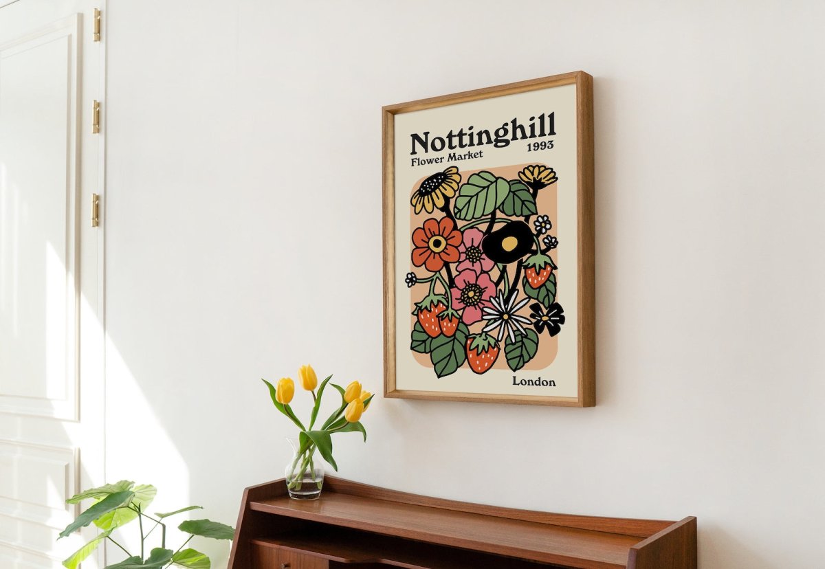 Framed "Nottinghill Flower Market" Print - Framed Prints - Kinder Planet Company