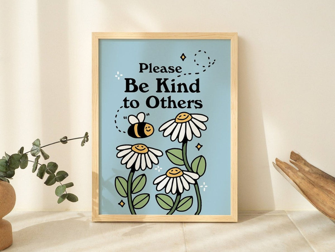 Framed "Please Be Kind To Others" Print - Framed Prints - Kinder Planet Company