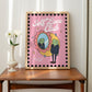 Framed "Self Love Club Frog" Border Print - Framed Prints - Kinder Planet Company