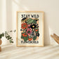 Framed "Stay Wild Flower Child" Print - Framed Prints - Kinder Planet Company