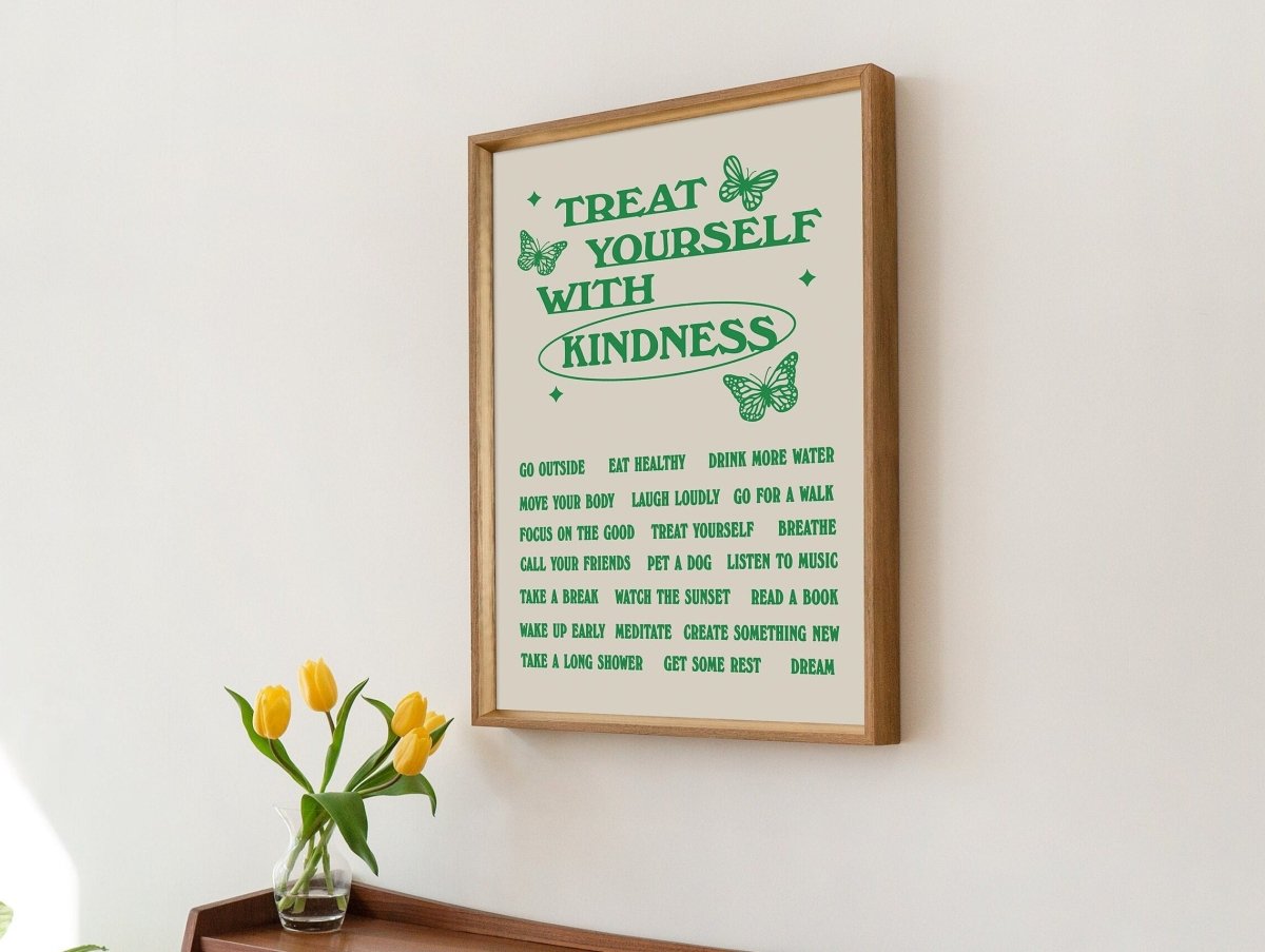 Framed 'Treat me with Kindness' Print - Framed Prints - Kinder Planet Company