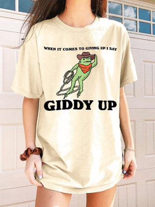 'Giddy Up' Funny Cowboy Frog Tshirt - T-shirts - Kinder Planet Company