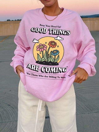 'Good Things Are Coming' Positive Sweatshirt - Sweatshirts & Hoodies - Kinder Planet Company