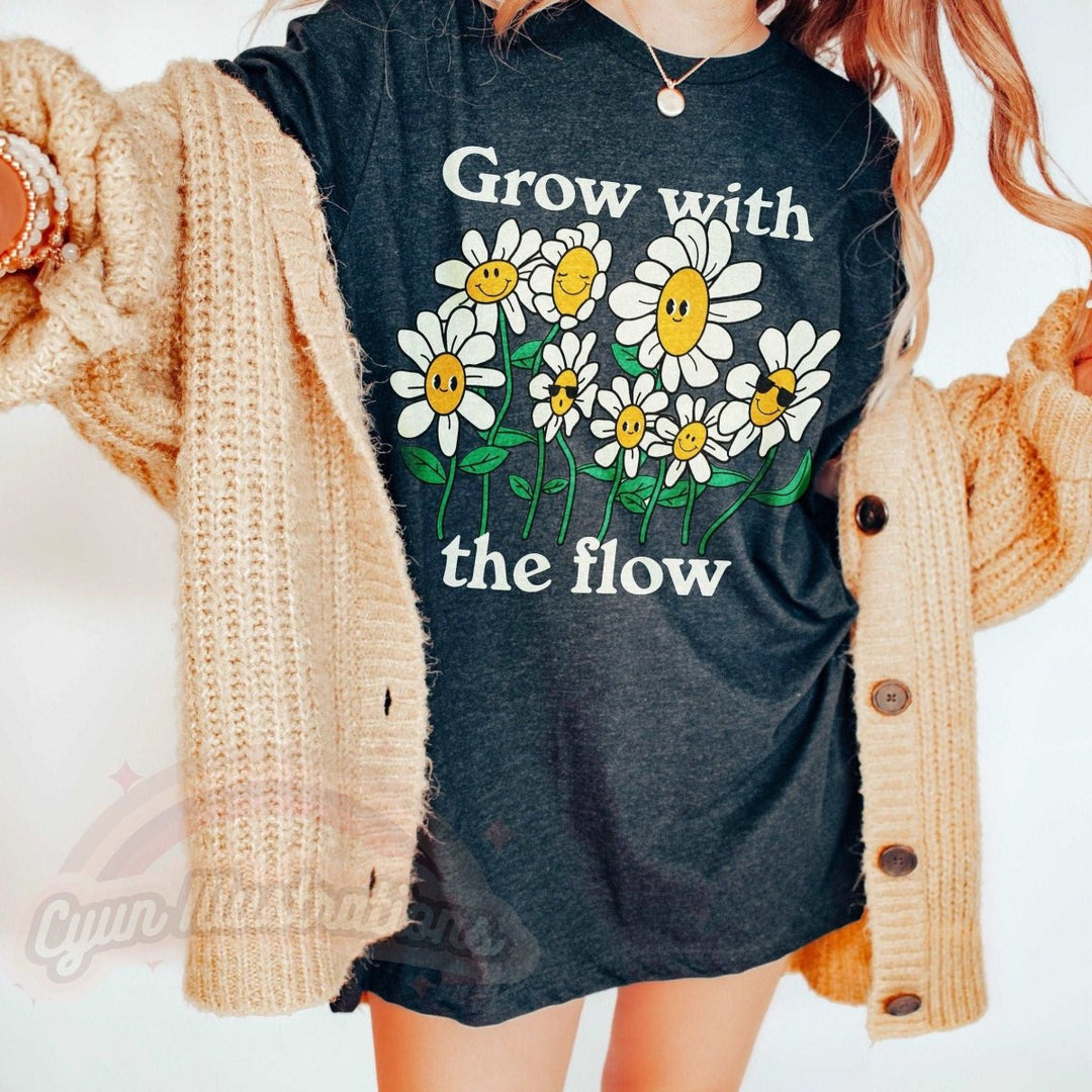 'Grow With The Flow' Dark Tshirt - T-shirts - Kinder Planet Company