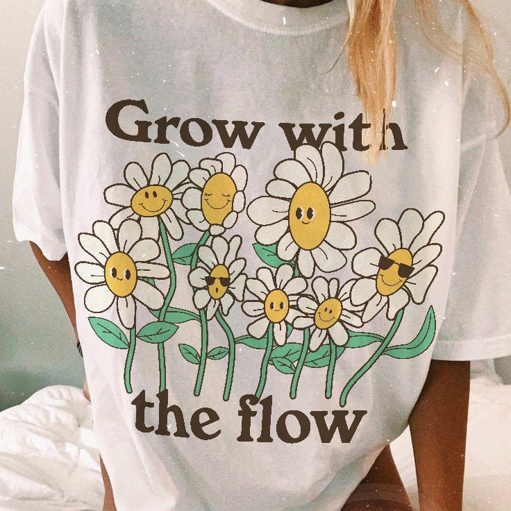 'Grow With The Flow' Light Tshirt - T-shirts - Kinder Planet Company